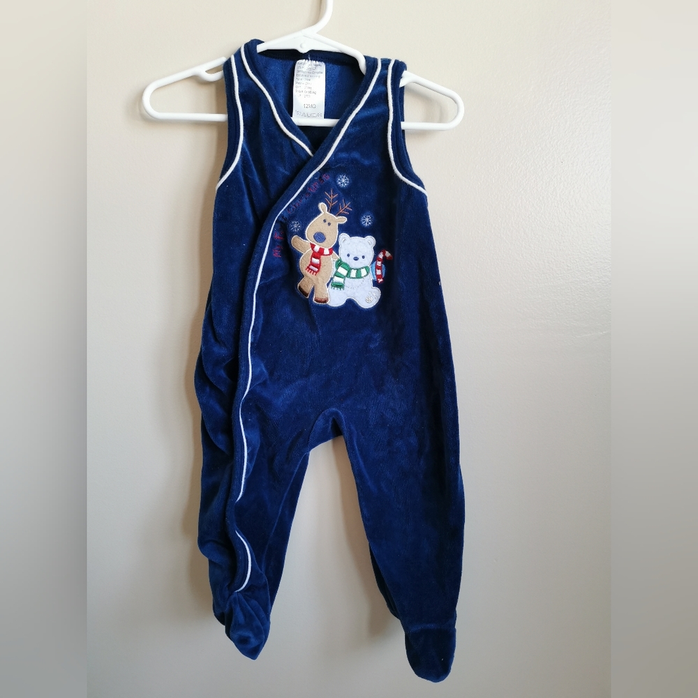 My First Christmas Sleeveless Romper 12 month (vintage? Or older- looks like?)